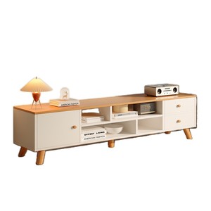 Moderner Minimalistischer <span class=keywords><strong>TV</strong></span>-Schrank im <span class=keywords><strong>Blockhaus</strong></span>-Stil aus Massivholz, Freistehende Wohnzimmer-Regaleinheit, Aufbewahrung für Kleine Wohnungen - Product Image 5