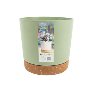 Vaso per Fiori Anthony in Resina Ecologica e Durevole, Imitazione Ceramica, con Ampio Vassoio in Plastica per Balconi e <span class=keywords><strong>Piante</strong></span> Pothos - Product Image 1