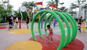 กระดานโต้คลื่นและสวนน้ำแบบสาดน้ำสำหรับใช้ในบ้านทำจาก PE และทำจากโลหะ - Product Image 6