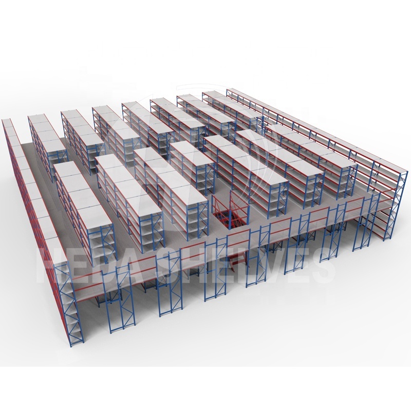 Gran Proyecto 400 almacén de múltiples mezzanine integrado sistema de rack para metal estantes de almacenamiento
