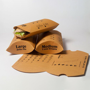 Nhà Máy Tùy Chỉnh Thiết Kế Dùng Một Lần Doner Kebab Pie Kraft Thực Phẩm Đóng Gói Pita Bánh Mì Shawarma Hộp Takeaway Giấy Bao Bì Hộp - Product Image 1