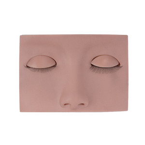 Cabeza de Maniquí de Silicona Plana para Práctica de Extensión de Pestañas, Herramienta de Entrenamiento para Accesorios de Maquillaje Permanente - Product Image 3