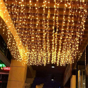 Arbre Led en or pour l'extérieur, fée, autres guirlandes de lumières Icicle de fête, décoration de noël, éclairage de vacances - Product Image 4