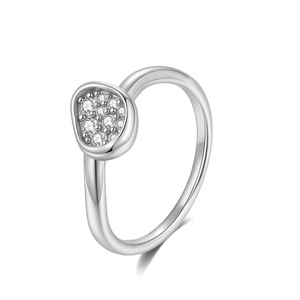 2026 Niche Irregular Heart Paved Stone S925 Sterling <b>Silver</b> Moissanite Open <b>Adjustable</b> Luxury Versatile Finger <b>Ring</b> For Women - Product Image 2
