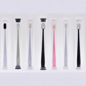 Cepillo de dientes cilíndrico de cabeza pequeña con cerdas ultrafinas y suaves para adultos, hombres y mujeres, uso doméstico, cerdas de nailon, paquete individual - Product Image 2