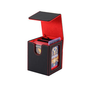 Premium Ultra Pro Style Display Deck Box aus PU-Leder mit 2 Trennwänden und 1 Toploader für 100 Doppelt-Gehüllte Karten zur TCG-Aufbewahrung - Product Image 5