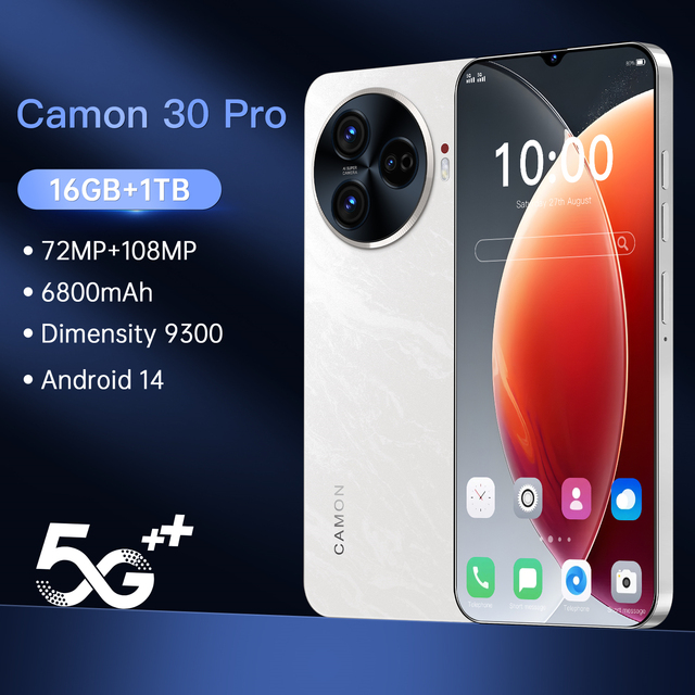 Unlock the Future with Camon 30 Pro 5G Smartphone 16GB RAM 1TB Storage 144Hz Display 120W Fast Charging Dual Cameras