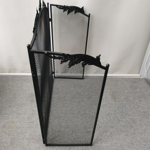 Elementi decorativi resistente in metallo protezione antincendio moderna semplice <span class=keywords><strong>griglia</strong></span> Design camino accessorio pieghevole accessorio include camino - Product Image 3