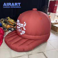 Chapeau gonflable de 1.2m de haut avec logo personnalisé pour la décoration de magasin d'affaires