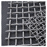 Maille métallique en acier 65Mn, tissage plat, maille métallique industrielle, filtration, maille métallique en acier haute fréquence, vente directe du fabricant