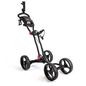 Chariot de golf pliable léger à 4 roues avec porte-parapluie et porte-boissons PEQBLC01004 - Product Image 3