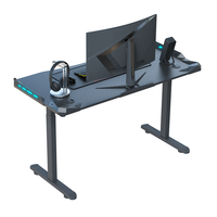 Beisijie Multi-Funcional PC Gamer Usado RGB Negro Altura Ajustable Escritorio de elevación Mesa Escritorio de juegos de computadora