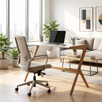 Bureau d'angle mural DISHI au design épuré en bois, style nordique et japonais, idéal pour la maison, le bureau, la chambre ou l'étude en petits espaces – Vente en gros