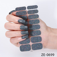 2026 Autocollants pour ongles en gel polonais 100% véritable, entièrement durcis, personnalisés, avec art 3D à pigments perlés, sans cuisson