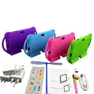 Kids <b>Tablet</b> PC <b>7</b> Inch Android 15 Wi-Fi Capacitive Screen Educational Learning Device Blue Silicone Case Drop Resistance - Product Image 3
