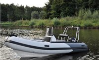 Rancoo – bateau gonflable rigide côtelé en PVC Hypalon, 430cm, coque dure en Aluminium et fibre de verre avec Console centrale, vente en gros