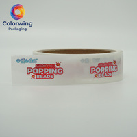 Etiquetas de Perlas Holográficas Duraderas de Alta Definición, Impresas Personalizadas, Adhesivos Transparentes de BOPP para Empaque de Dulces y Bocadillos
