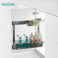 NUOMI Panier latéral sous évier, organisateur d'épices, mini-organisateur de cuisine coulissant pour armoire