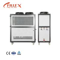 Refroidisseur d'eau industriel automatique à refroidissement par air pour le refroidissement et le chauffage, fonctionnement silencieux, adapté aux systèmes de refroidissement par eau