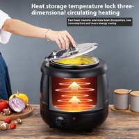 Chauffe-soupe électrique commercial Yolecen Premium 10L en acier inoxydable, pour buffet, isolation, hôtel, petit-déjeuner, marmites à bouillon