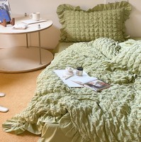 Ensemble de literie populaire 100% Polyester Seerucker Ripple 100% ensemble de literie en microfibre