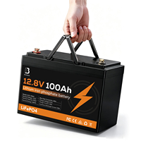 Batterie LiFePO4 à semi-conducteurs BOMAN 12,8 V 100 Ah 1280 Wh, indice de protection IP64, 3000 cycles, pour camping-car, camping, pêche, stockage d'énergie domestique