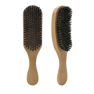 Spazzola per Barba in Legno con Logo Personalizzato, Pettine in Legno Duro con Setole di Cinghiale Curvate a 360° per Rasatura Uomo - Product Image 6