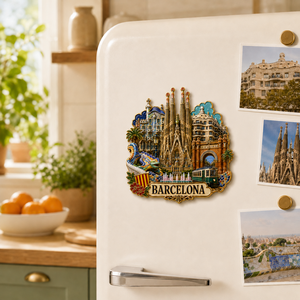 Pegatinas Magnéticas Conmemorativas de <span class=keywords><strong>Turismo</strong></span> Urbano Personalizadas y Regalos para Refrigeradores Metálicos <span class=keywords><strong>en</strong></span> <span class=keywords><strong>Barcelona</strong></span>, España - Product Image 1