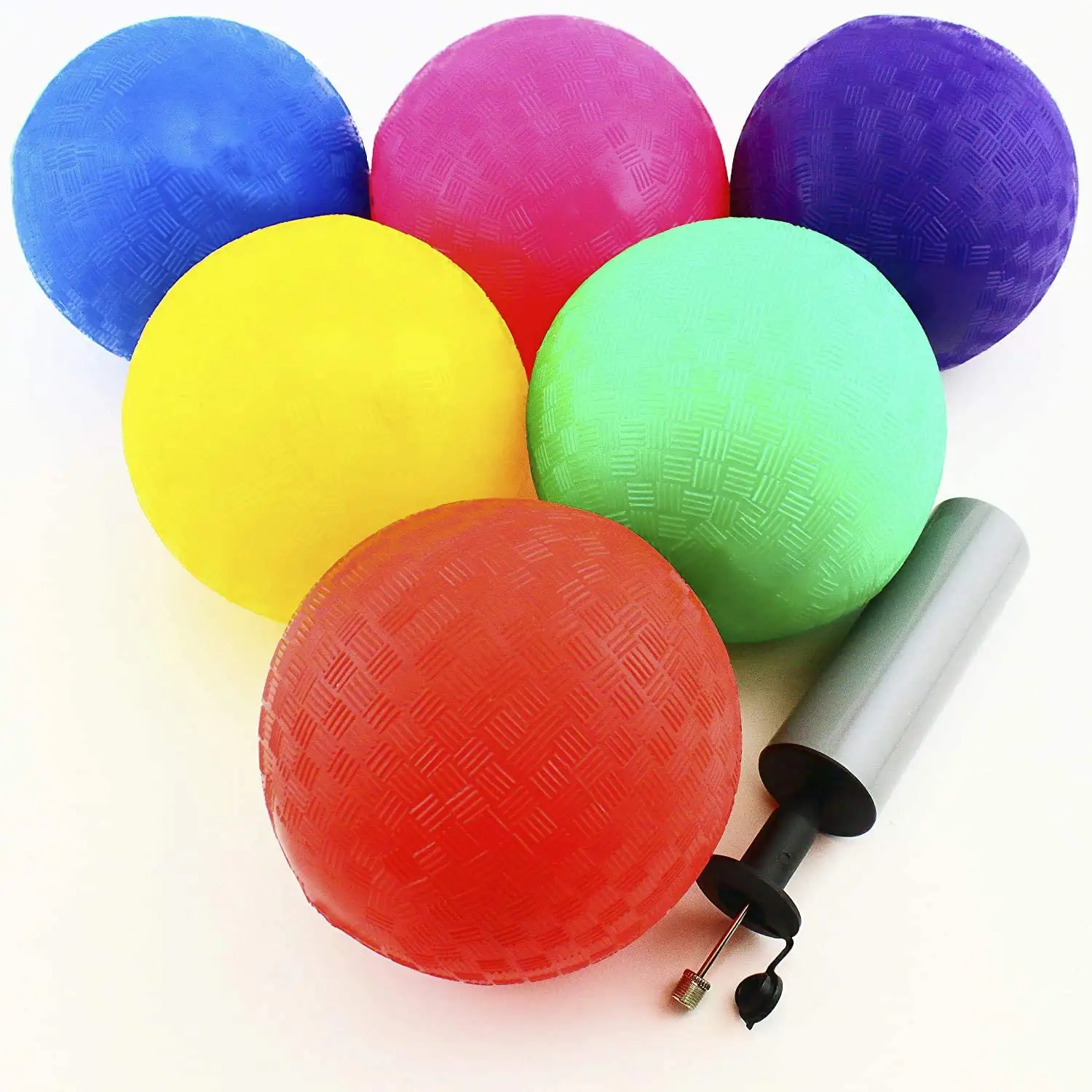 <span class=keywords><strong>Düzenleme</strong></span> boyutu sıçrama oyun alanı topları el pompası ile çocuklar için spor oyunları Kickball hentbol Dodgeball