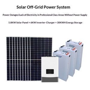 Kit de Paneles Solares Monocristalinos de 30kWh para Uso Doméstico, Sistema de Control Inverso Integrado, Energía Fotovoltaica de 220V, SN-SCI48V6KW M - Product Image 4