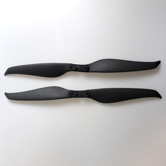 Foldable carbon fiber propeller for drones, folding accessory compatible with multirotor UAVs.