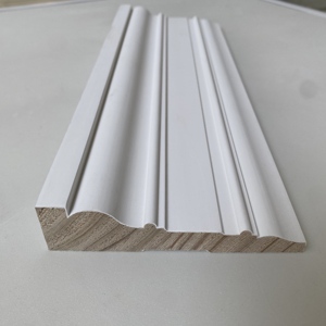 Rodapié de pino imprimado blanco, listón decorativo para empalmes de pared y suelo, decoración interior, venta al por mayor - Product Image 3