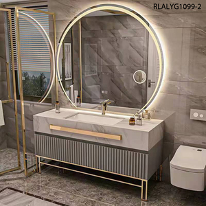 Dalle de roche Offres Spéciales lavabo intégré armoire de salle de bain combinaison lumière luxe chêne salle de bain intelligent double lavage des mains lavabo - Product Image 2
