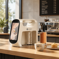 Untuk Printer Makanan Portabel 4-Warna Layar Sentuh Penuh 300DPI WiFi Tinta Edible Mesin Seni Latte Kue Macaron Biskuit untuk Kafe