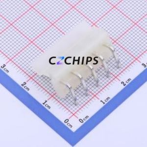 HC-5.08-5AW-G Wire-to-Board Pin Header Bent Lead Through Hole,P=5.08mm Connector 1x5P 5.08mm Right Angle Insert CH - Product Image 2