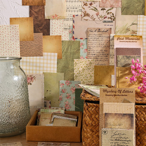 60 pièces de papier rétro lettres de jardin Rural tampons de musique fleur papier décoratif bricolage arrière-plan Scrapbook papier artisanat d'art - Product Image 2