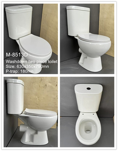 WC à deux pièces <span class=keywords><strong>de</strong></span> haute qualité avec siphon en P, en céramique vitreuse, prix d'exportation en gros, équipement <span class=keywords><strong>de</strong></span> salle <span class=keywords><strong>de</strong></span> bain professionnel - Product Image 3