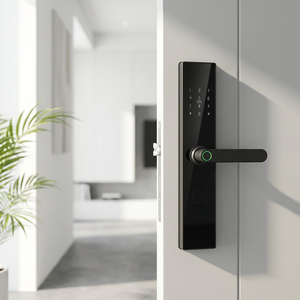 Vertexis F18 Tuya Smart Wi-Fi Door Lock พร้อมระบบสแกนลายนิ้วมือ รหัสผ่าน บัตร ควบคุมผ่านแอพพลิเคชั่น และระบบเข้าออกแบบไร้กุญแจ - วัสดุเหล็ก F18 - 3 Cloud - Product Image 3