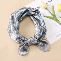 Écharpe en soie pour femmes, 60 cm, petit carré, imprimé paisley, printemps automne, mode, vente en gros