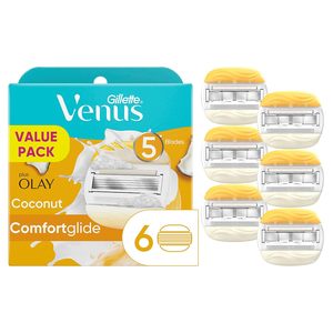Cartuchos de Repuesto para Maquinilla de Afeitar Gillette Venus ComfortGlide para Mujer, Paquete de 6, con Aroma a Coco Olay para una Afeitada Suave - Product Image 5