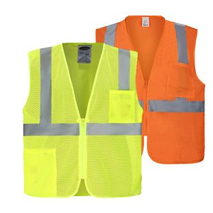 Chaleco de Alta Visibilidad Talla Americana S-5XL, Chaleco Reflectante de Seguridad para Construcción, Trabajo, Seguridad, Fluorescente con Logotipo y Bolsillos - Product Image 1