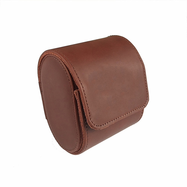 Custom Logo Watch Roll up Luxury Leather 1 Slot Watch Case