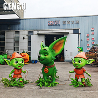 Modèle d'elfe et de chien animatroniques personnalisés |   Sculpture réaliste de créature fantastique OEM pour la décoration d'événements de parcs à thème