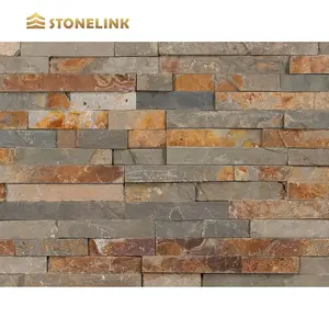 Stonelink tự nhiên bên ngoài và Nội Thất Tường nhà trang trí gạch tự nhiên văn hóa đá Veneer Slate