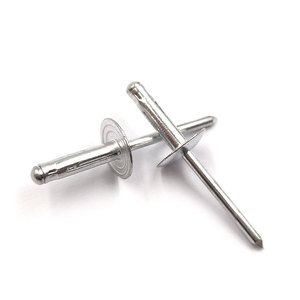 Remaches de cabeza abombada de aluminio y acero estándar DIN de 3/32'' x 1/8'', paquete de 1000 remaches ciegos, remaches de cabeza abombada de aluminio - Product Image 5