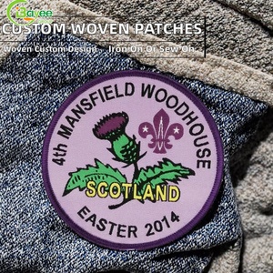 High Quality Custom Woven 2D Fabric Patches Iron-On Sew-On for Clothing Hats & Caps - Product Image 3