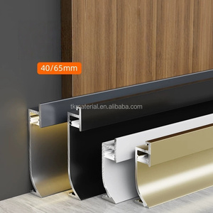 Profilo LED per Illuminazione Bordi Pavimento, Battiscopa in Alluminio con Luce LED, Base Grigia o Nera, Illuminazione per Battiscopa - Product Image 2