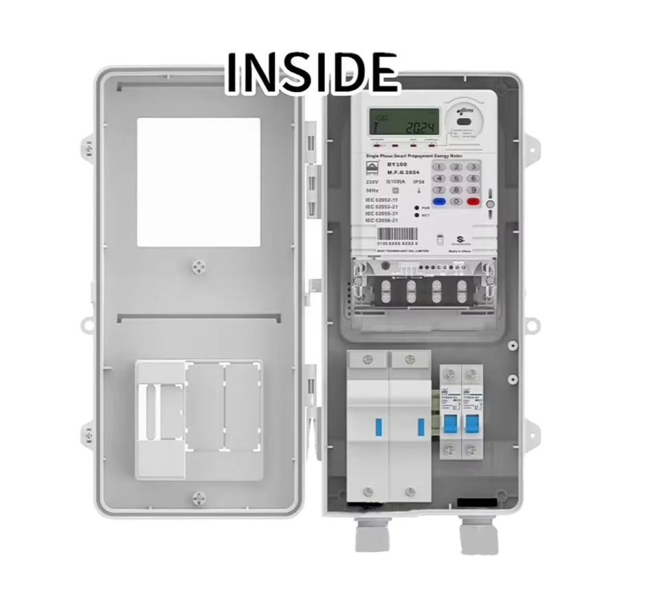 Single Service Meter Box SMC Single Phase Meter Box - IP54 Waterproof Power Distribution