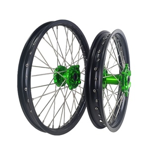 Juego de Ruedas KYZ CNC 7050-T6 de Aleación Anodizada de 21/19 Pulgadas Supermoto para <span class=keywords><strong>Honda</strong></span> CRF Kawasaki KX KXF 250 <span class=keywords><strong>450</strong></span> <span class=keywords><strong>Enduro</strong></span> Racing Pro Kit - Product Image 4