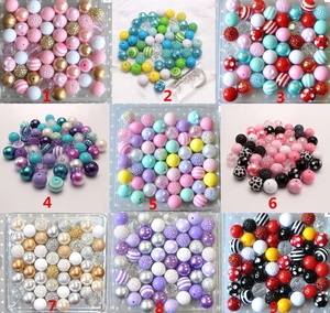 Cuentas Sueltas al por Mayor, Color Rosa <span class=keywords><strong>Princesa</strong></span>, Cuentas de Goma de Mascar de 20 mm, para Manualidades Infantiles, Fabricación de Joyería, Accesorios para Collares Gruesos - Product Image 2